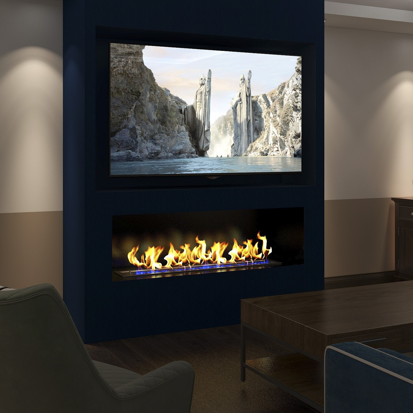 SF Pure Box, 1 sided bioethanol fire